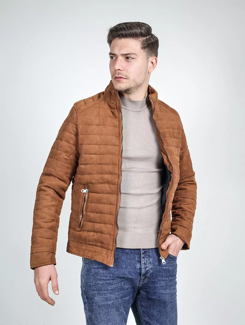 Blouson zippé aspect velours